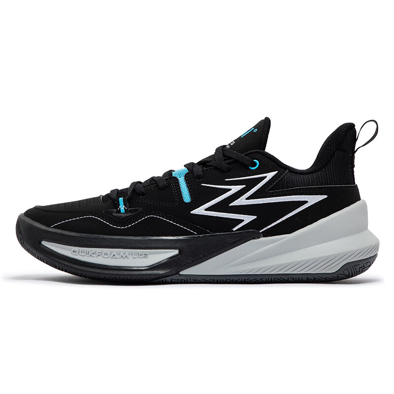 361° Big3 Team Mesh, Synthetic Leather Slip Resistant Support Low top Basketball Shoes Men’s Black Gray