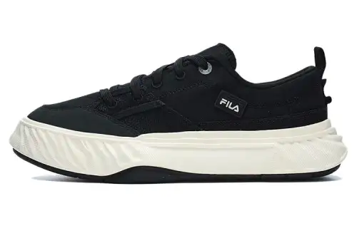 FILA Canvas Low NonSlip Durable Shoes 'Black White'