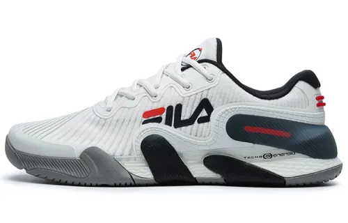 FILA POTENZA EVO Textile, Synthetic Leather, TPU Abrasion Resistant Low top Tennis Shoes Men's White Black