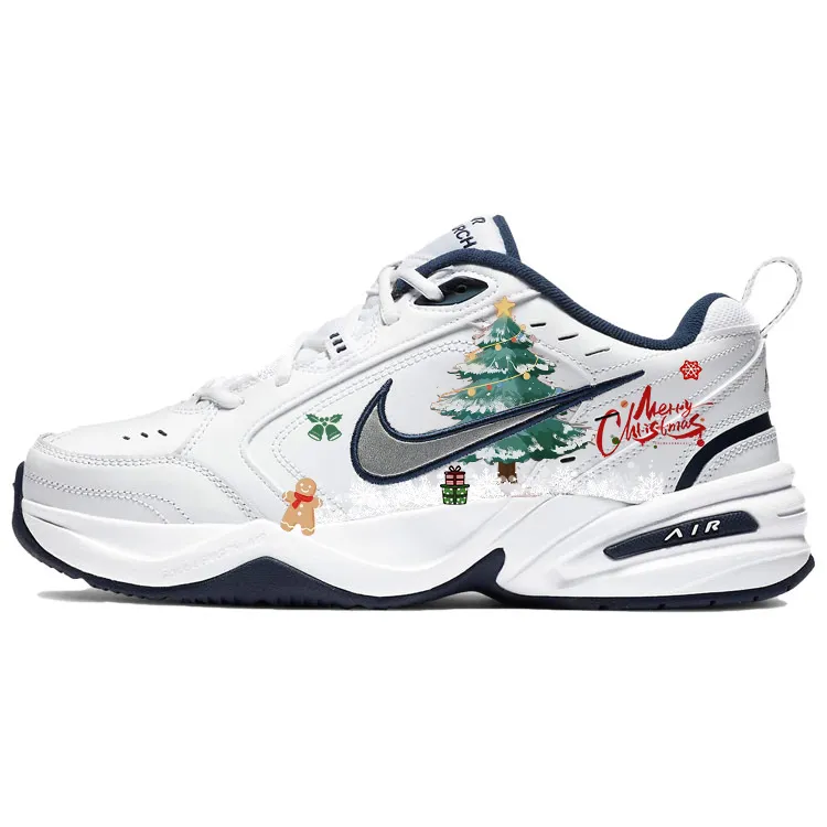 Nike Air Monarch 4 Slip Resistant Abrasion Resistant Low top Chunky Sneakers Unisex White