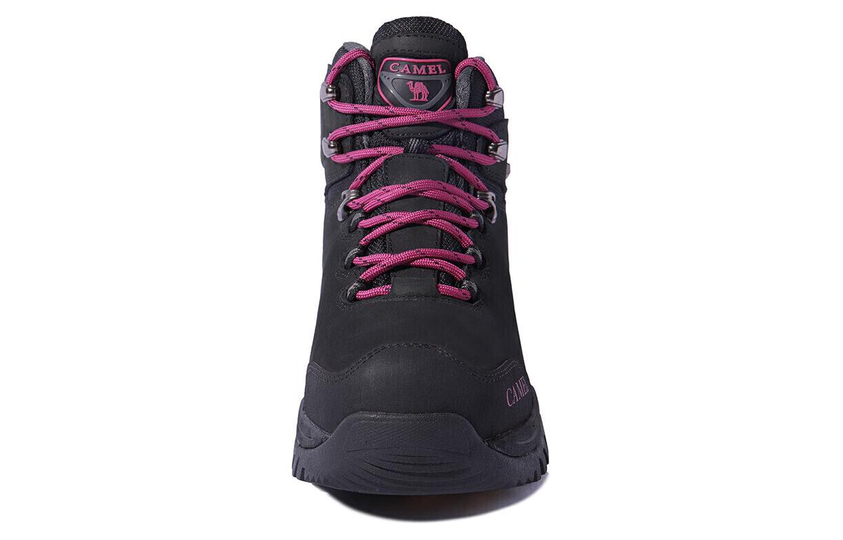 CAMEL Slip Resistant And Breathable Balance High top Outdoor Shoes Women’s Black Plum Red