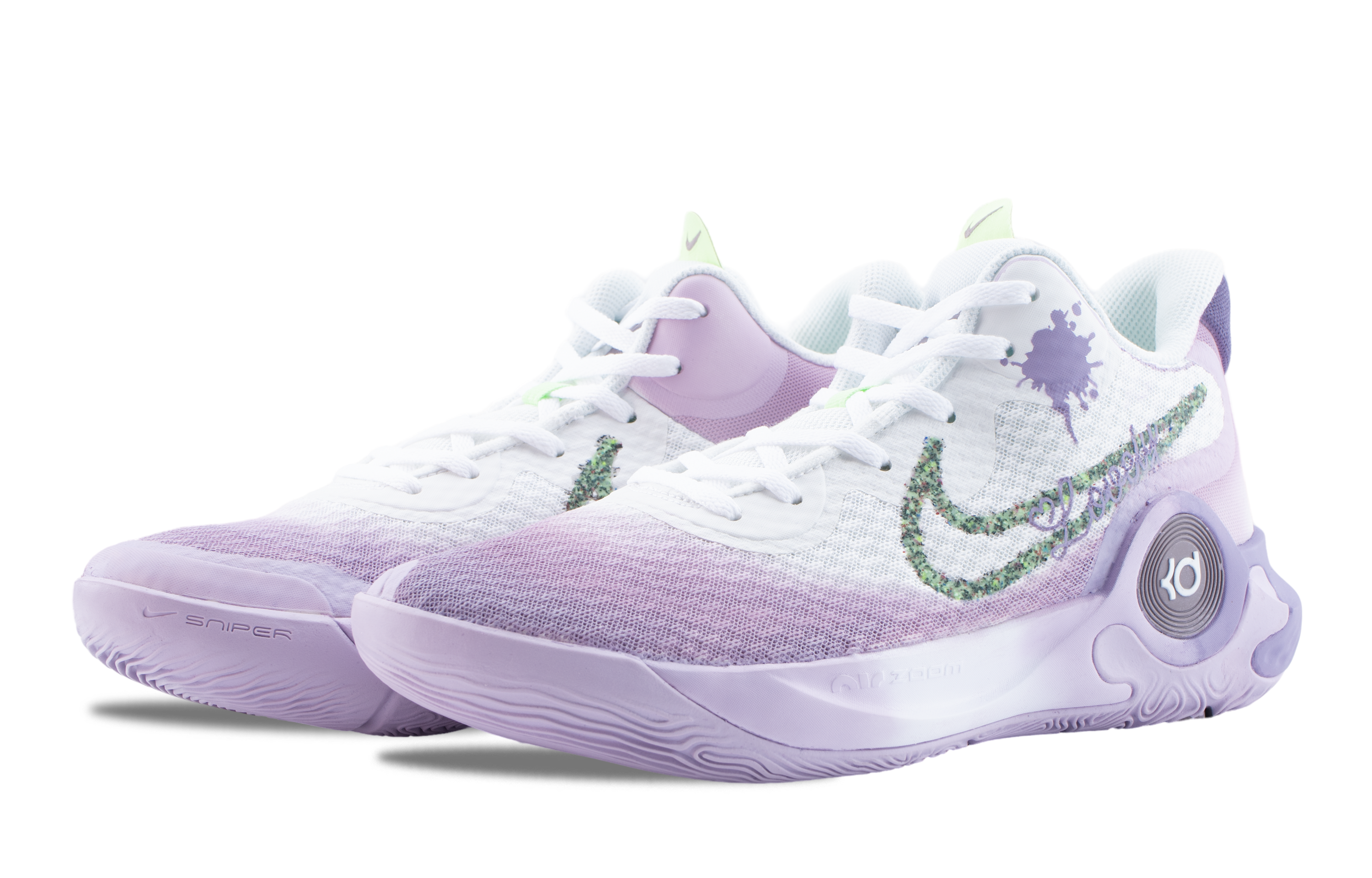 Nike KD Trey 5 IX Old Time Purple Mid top Vintage Basketball Shoes Unisex White Purple