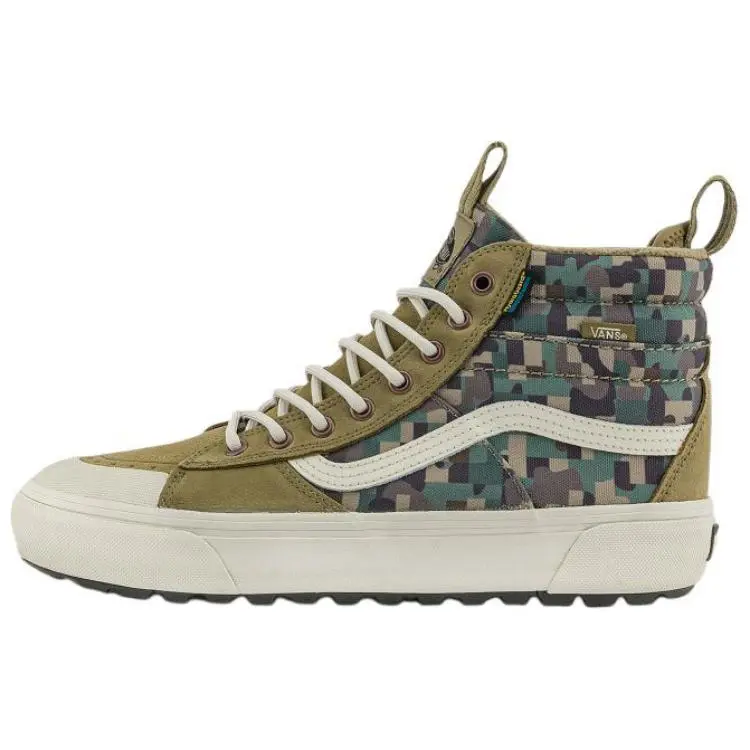 Vans MTE Sk8 Hi Comfortable High top Mountaineering Shoes Unisex Green Brown