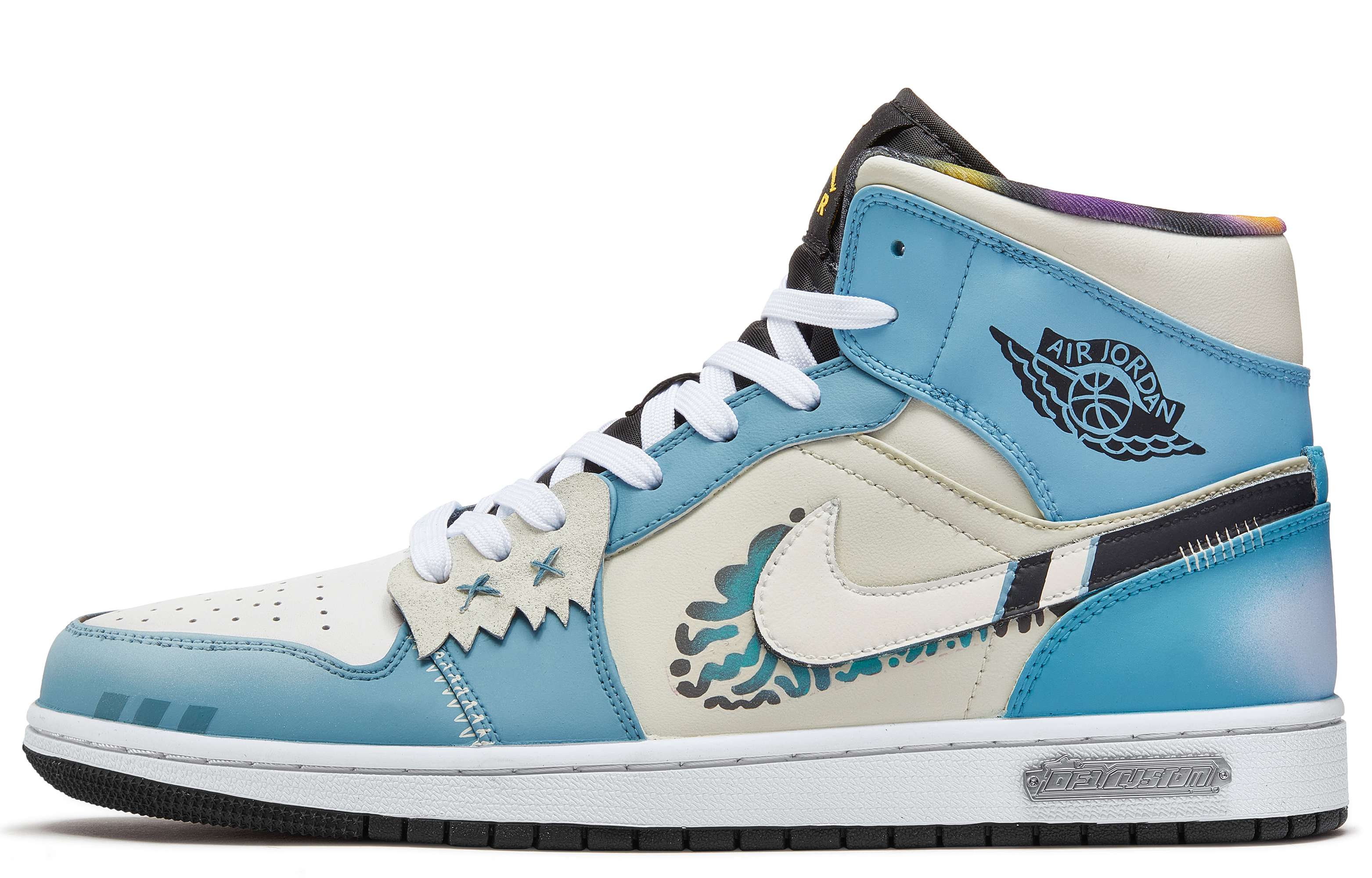 Jordan Air Jordan 1 ADCDAVINCI Custom, Parma Cushioning Slip Resistant Cushioning Slip Resistant High top