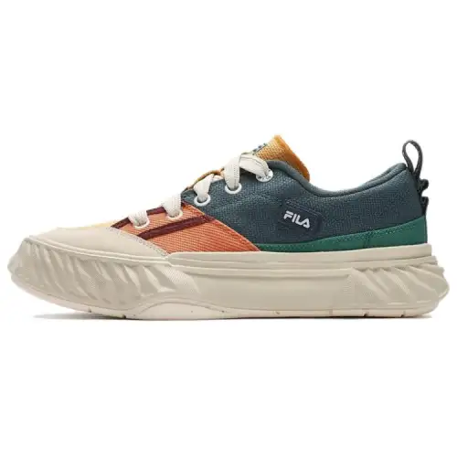 FILA Fosso Lightweight Low top Canvas Shoes Men's Beige Orange