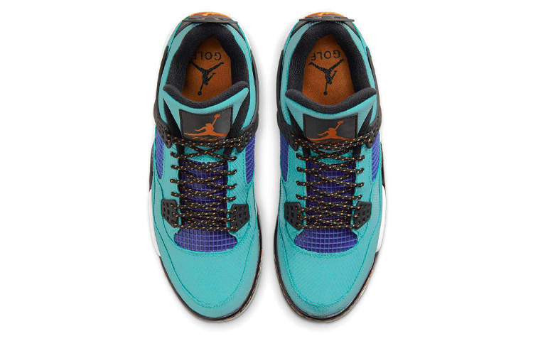Мужские кроссовки Jordan Air Jordan 4 Golf NRG (бирюзовые) — фото 4