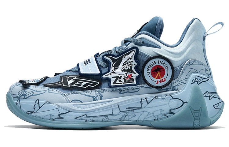 XTEP Monster 3.0 Cushioning Slip Resistant Abrasion Resistant Coverage Low top Performance Basketball Shoes Men’s Blue