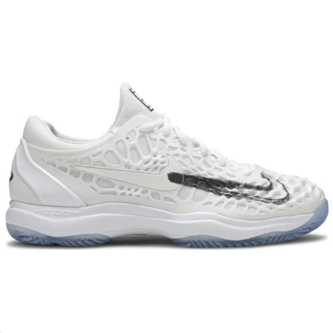 Nike Zoom Cage 3 HC Slip Resistant Abrasion Resistant Low top Tennis Shoes Men's White