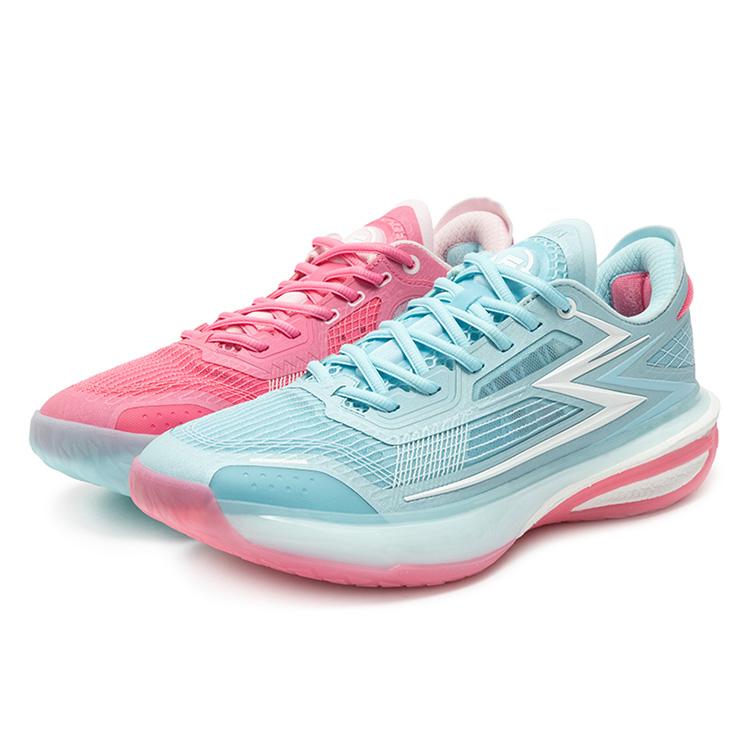 361° Speed BB Low top Basketball Shoes Men’s Blue Pink Mismatched