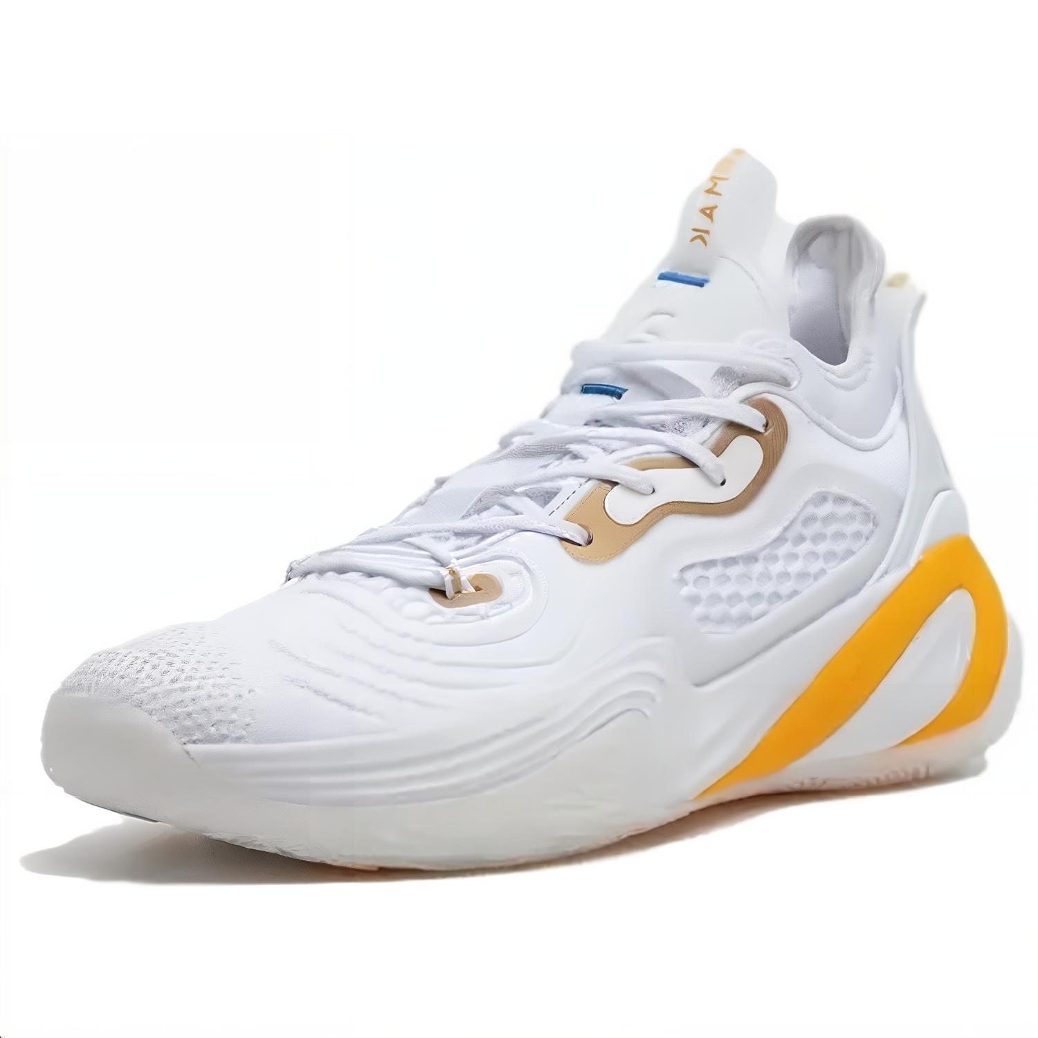 DECATHLON Comfortable Cushioning Slip Resistant Abrasion Resistant Low top Basketball Shoes Unisex White Orange