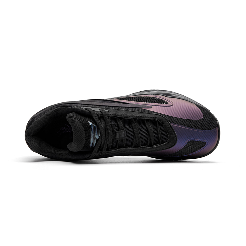 QIAODAN FE3.5 Hologram Cushioning Slip Resistant Breathable Anti Twist Grip Low top Basketball Shoes Men’s Black