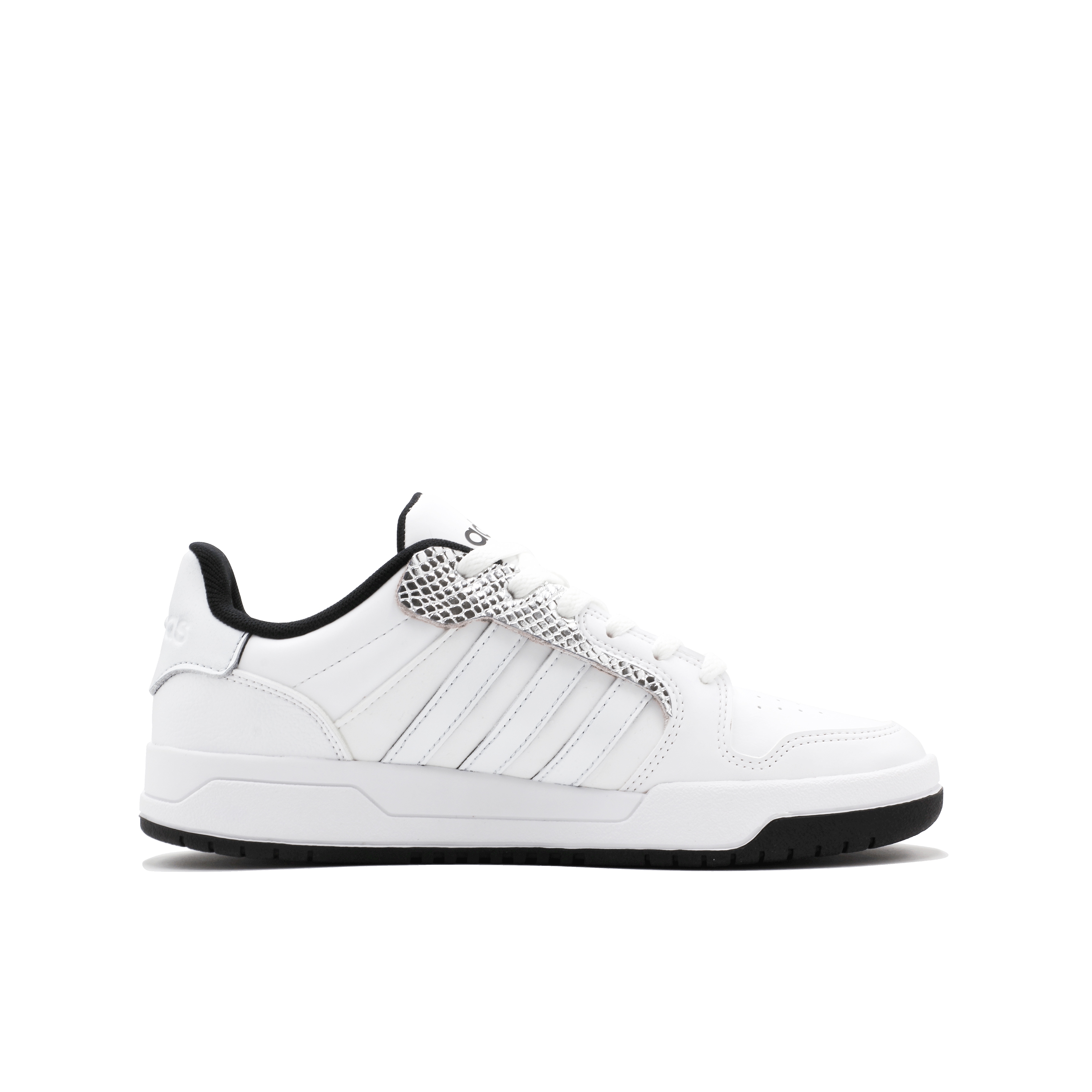Adidas Neo Entrap Slip Resistant Abrasion Resistant Low top Vintage Basketball Shoes Unisex Silver White