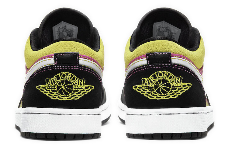 Мужские кроссовки Jordan Air Jordan 1 Low (черно-розовый) — фото 5