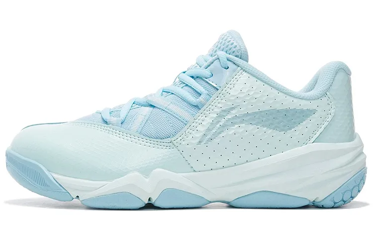 Li Ning Dovega Competition Cushioning Slip Resistant Abrasion Resistant Low top Badminton Shoes Women's Blue
