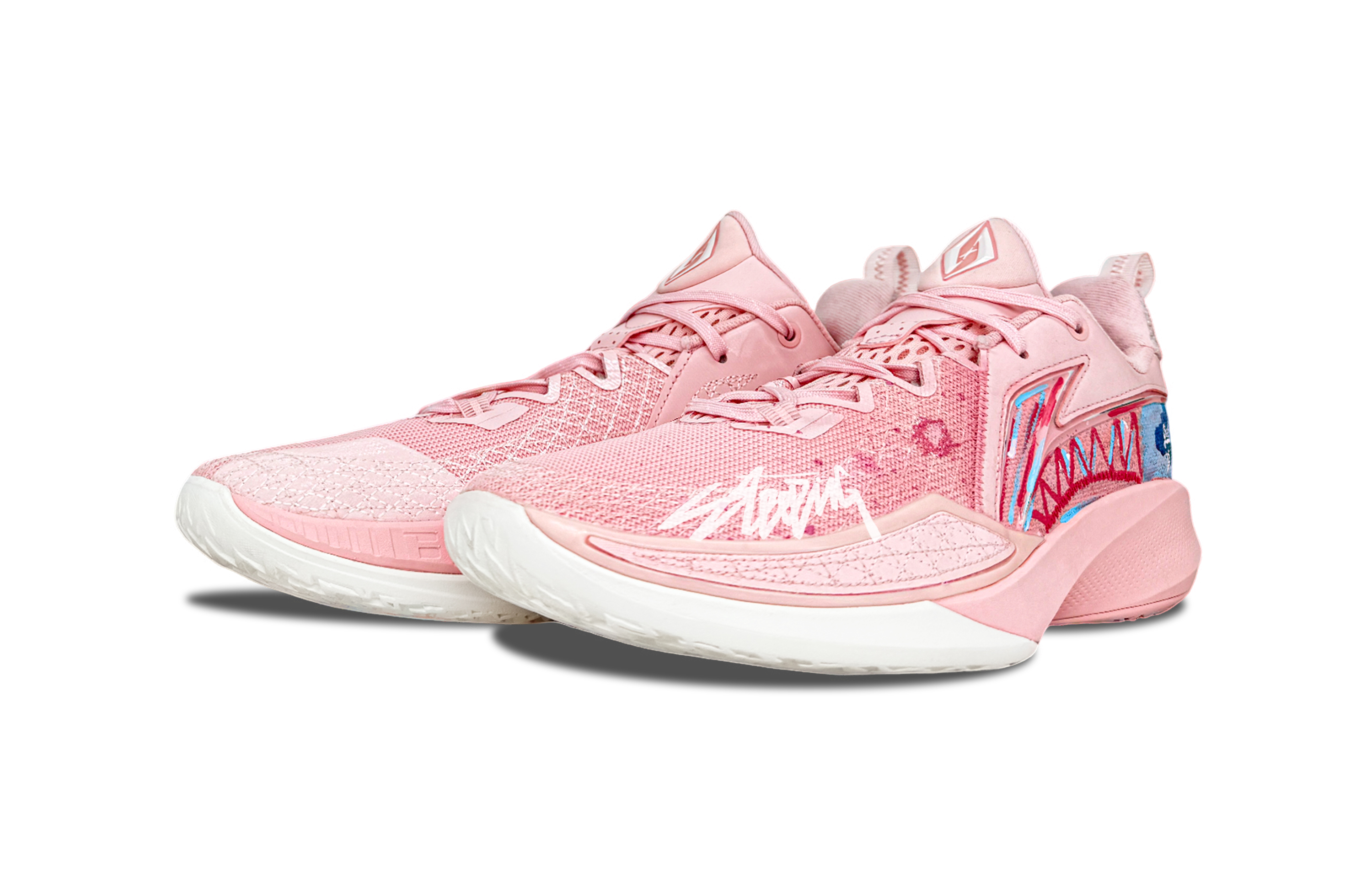 Li Ning Speed 2 Cushioning Breathable Cushioning Breathable Low top Basketball Shoes Men’s Cherry Blossom Pink