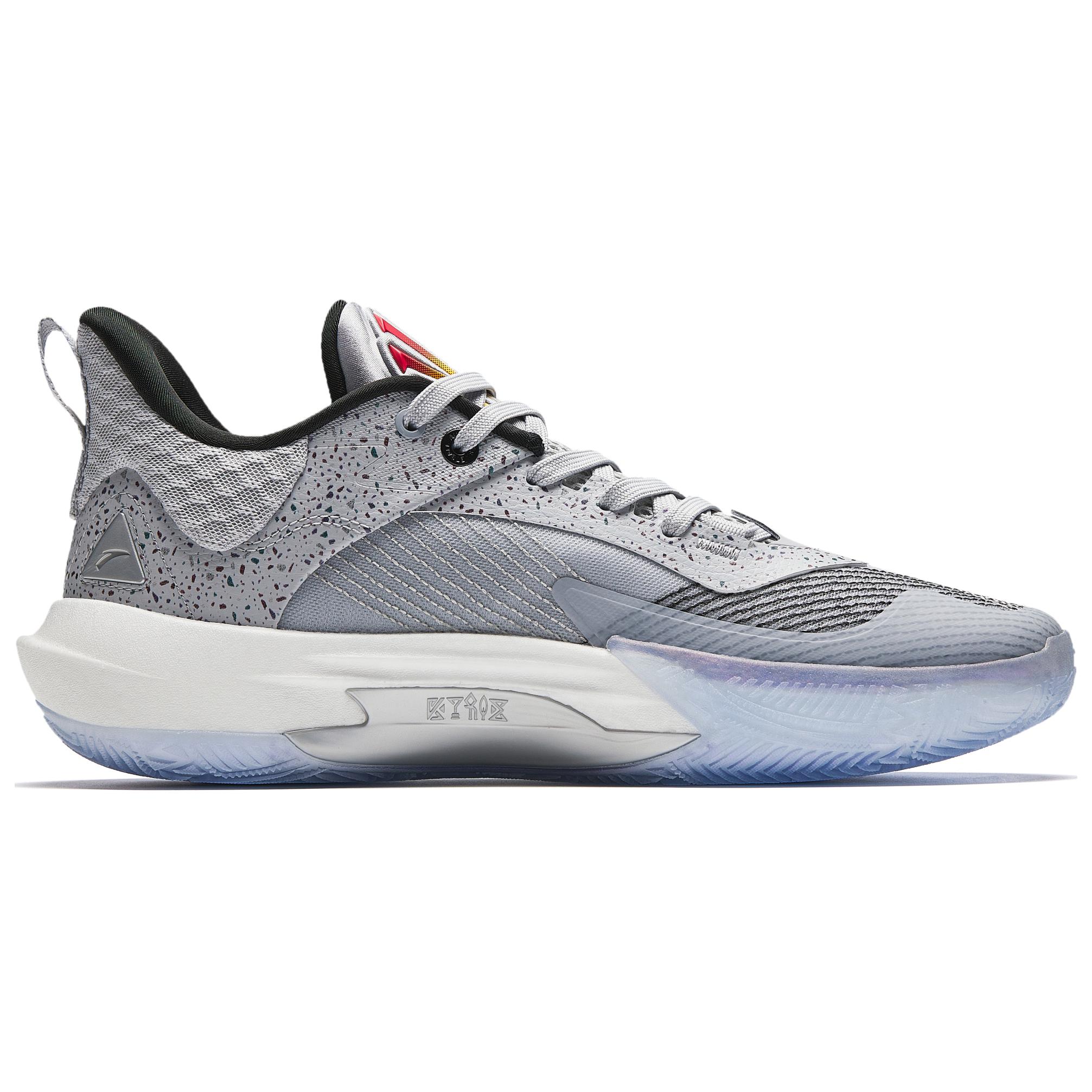 Anta Irving Collection Slip Resistant Cushioning Support Low top Basketball Shoes Men’s Gray Black Red