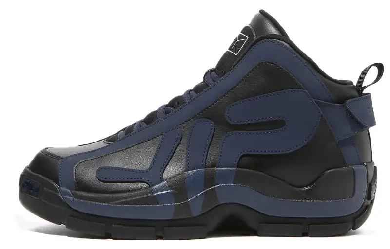 Y/Project x FILA Grant Hill 2 Leather Collaboration High top Vintage Basketball Shoes Unisex Black Blue Korean Style