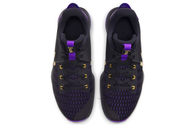 Мужские кроссовки Nike LeBron Witness 5 EP (черно-фиолетовые) — фото 4