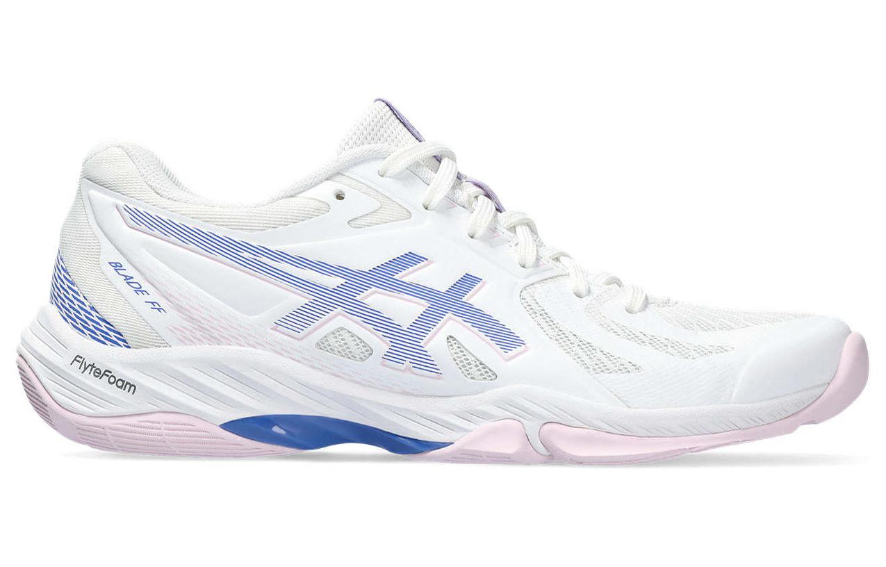 ASICS Blade FF Low top Abrasion Resistant Badminton Shoes Women's White Blue Pink