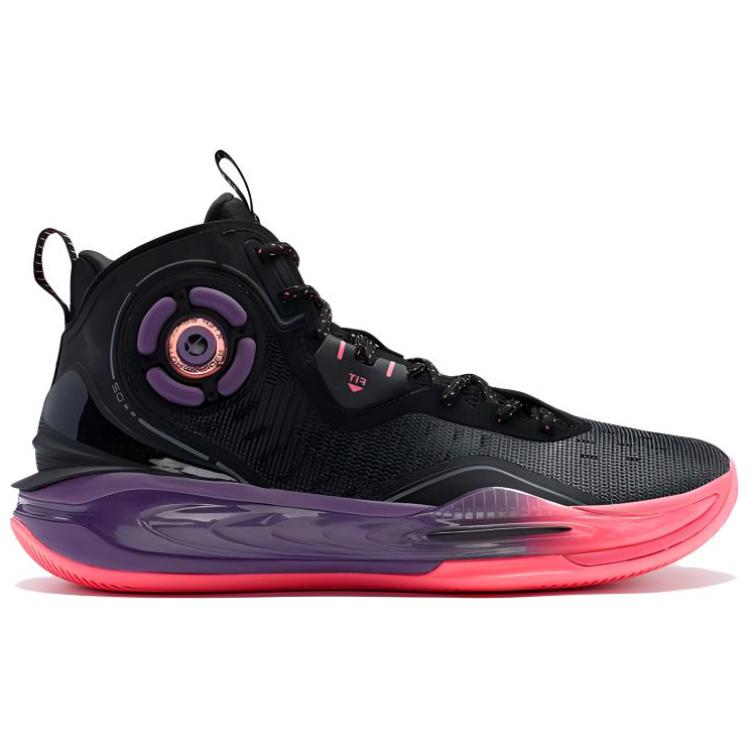 XTEP Wind Style 2 Cushioning, Wear Resistant Low top Basketball Shoes Men’s Black Purple