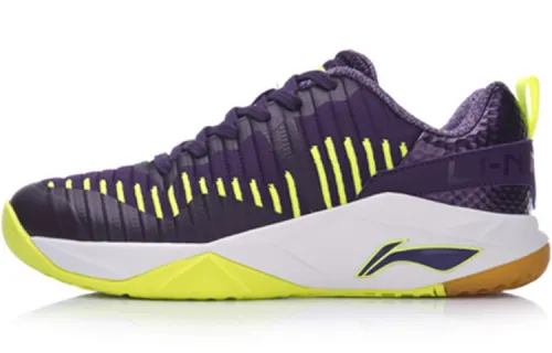 Li Ning Non slip Lightweight Low top Badminton Shoes Unisex Purple