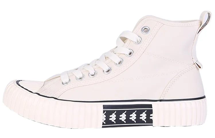 Kappa Slip Resistant Coverage High top Canvas Shoes Unisex Korean White