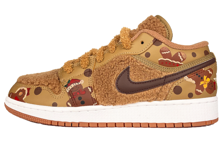 Jordan Air Jordan 1 Abrasion Resistant Abrasion Resistant Low top Vintage Basketball Shoes Women’s Brown