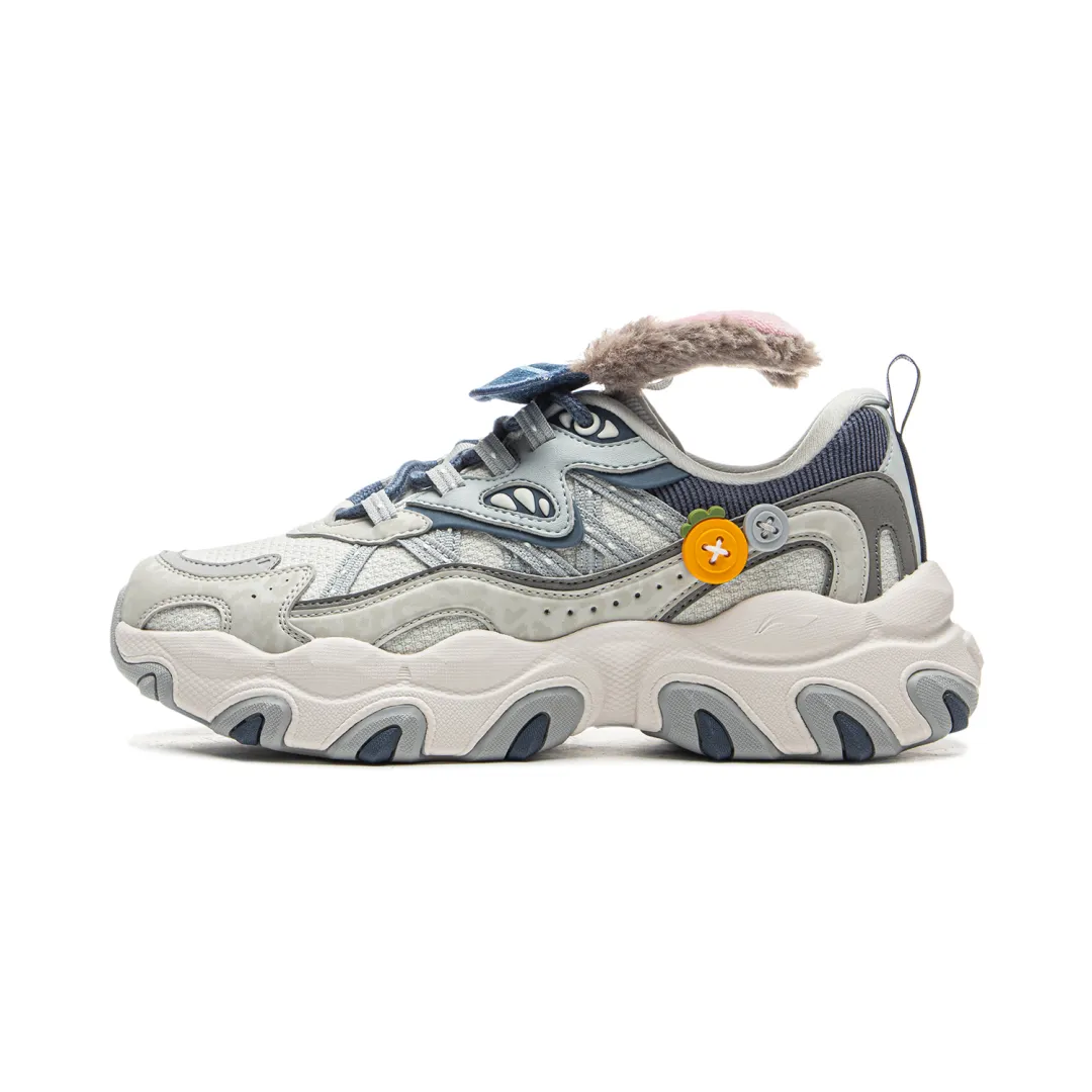 Disney x Li Ning Cat Paw Lite3 Slip Resistant, Abrasion Resistant, Breathable, Lightweight Low top Chunky Sneakers