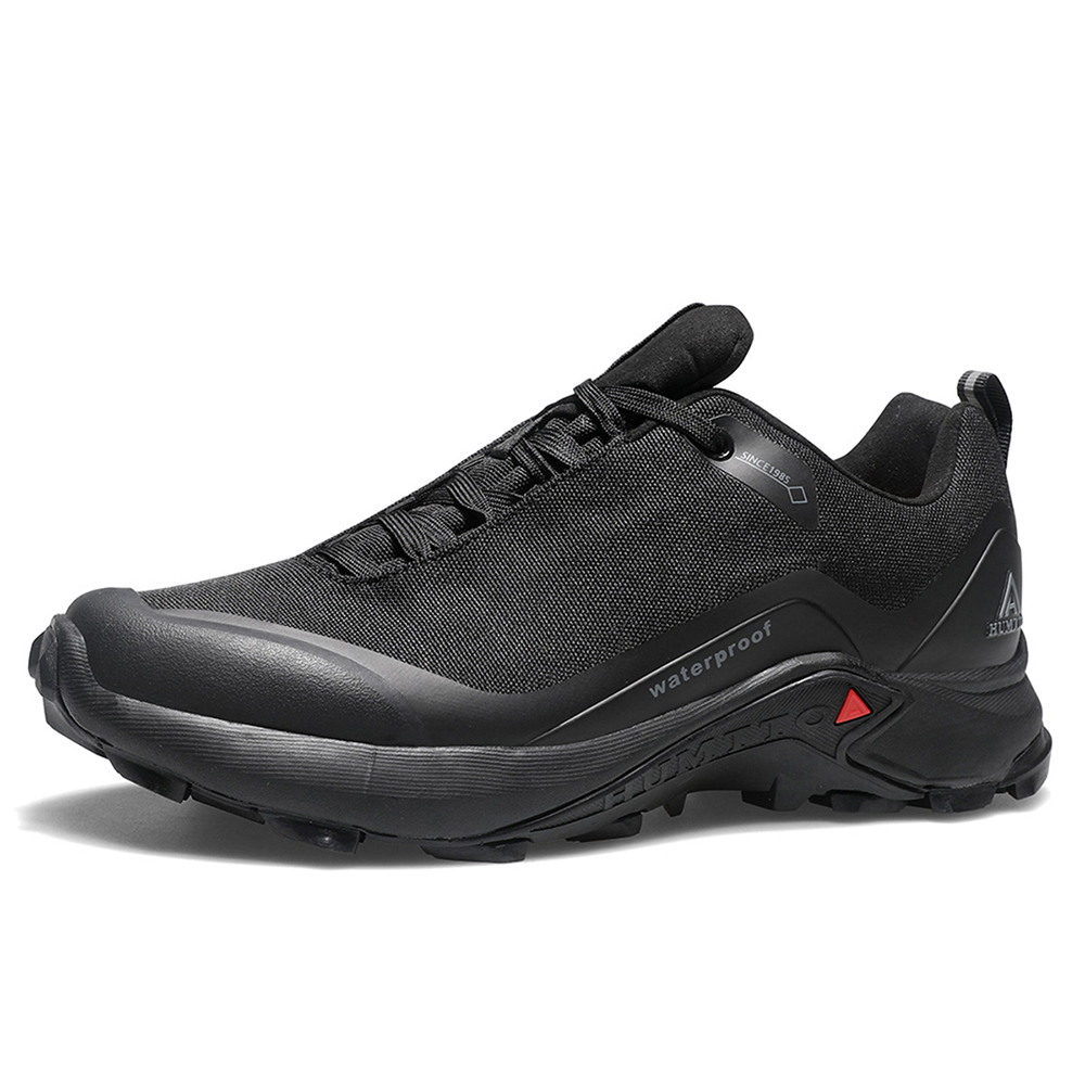 HUMTTO Cushioning Slip Resistant Breathable Low top Mountaineering Shoes Men’s Black