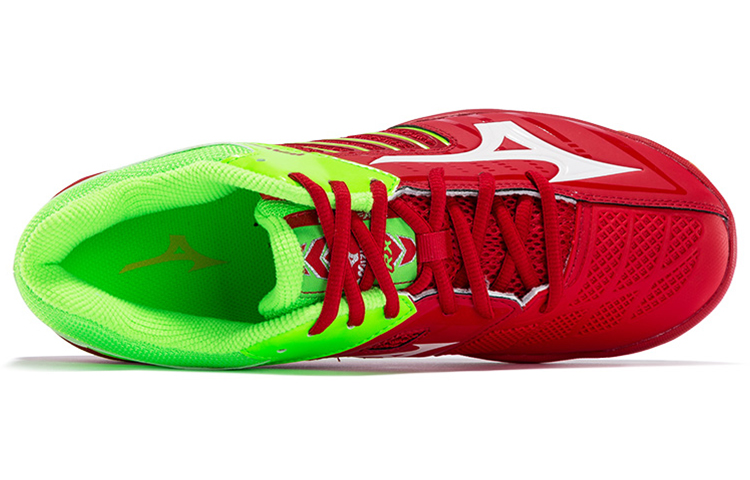 Кроссовки Mizuno Fang Rx2 (красно-зеленые) — фото 4