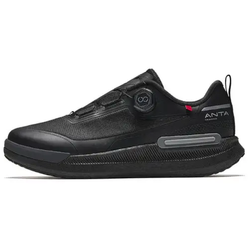 Anta Wanli Slip Resistant And Abrasion Resistant Coverage Low top Training Shoes Men's Black
