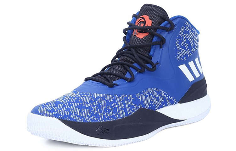 Мужские кроссовки adidas D Rose 8 (сине-белые) — Синий / чёрный / белый — фото 2