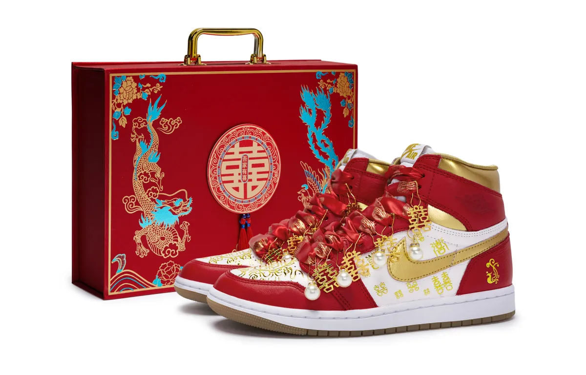 Jordan Air Jordan 1 811 Manufacturing, Bai Xi Tu, Gift Box Abrasion Resistant Breathable High top