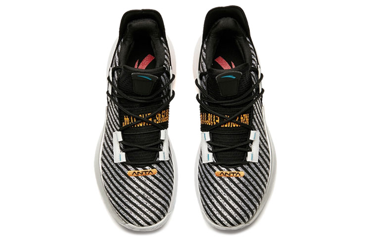 Anta Airspace 2 Low top Performance Basketball Shoes Men’s Black White Gold