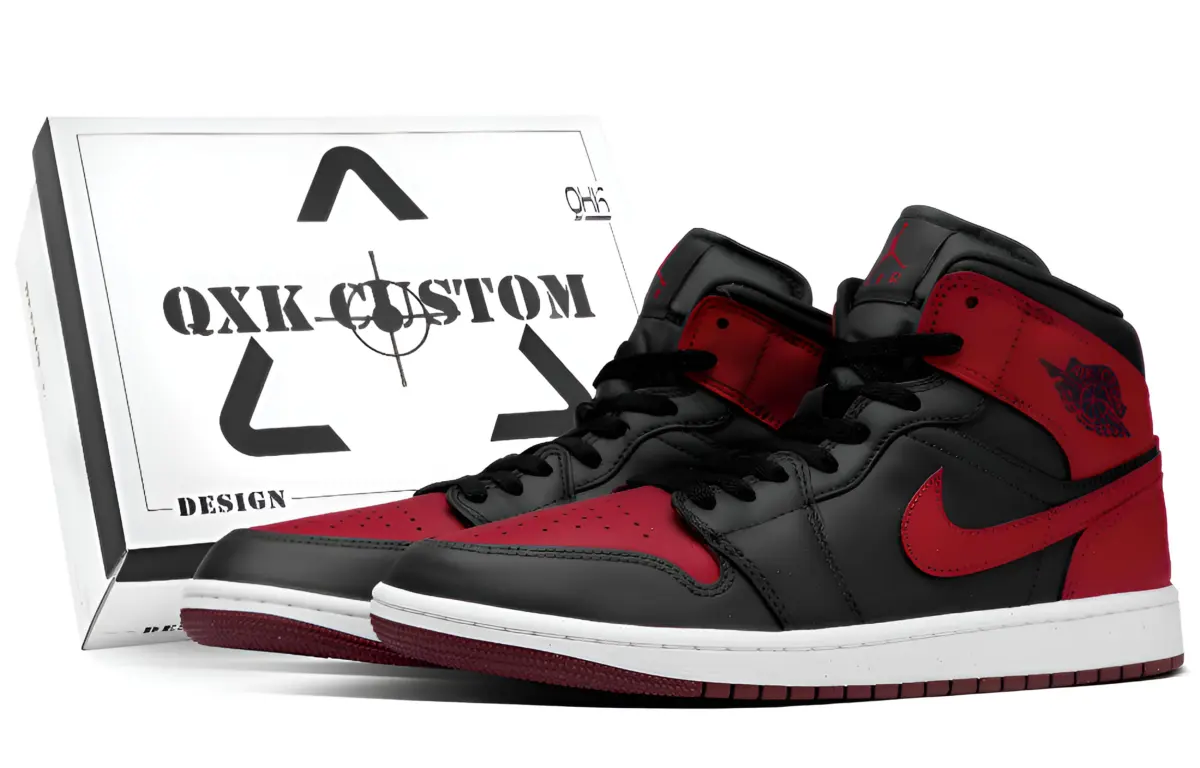Jordan Air Jordan 1 Prohibited Wear Box Abrasion Resistant Abrasion Resistant High top Vintage Basketball Shoes Unisex