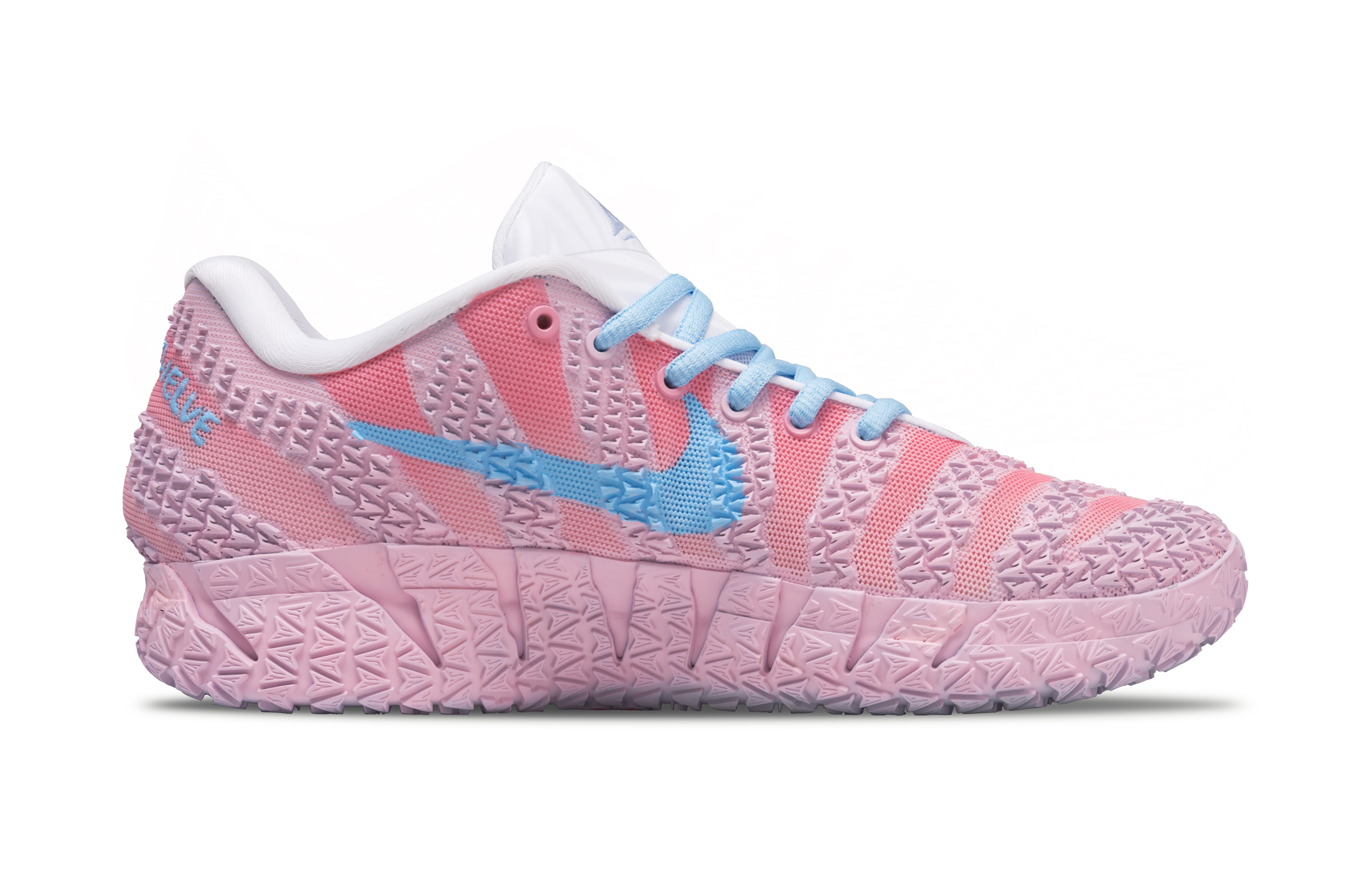 Nike Ja Morant 3 Abrasion Resistant Low top Basketball Shoes Unisex Pink Blue