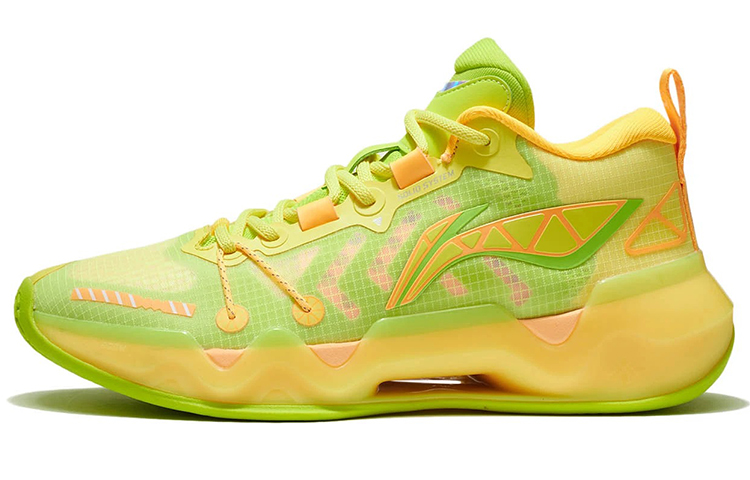 Li Ning Liren 2 Low Basketball Shoes Men’s Low Top Fluorescent Yellow/Fluorescent Alpha Hydroxy Acids Green