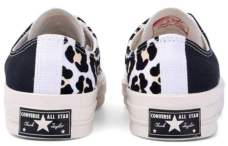Кеды Converse Chuck Taylor All Star 70 Ox (черно-белые с принтом) — Чёрный / белый — фото 4