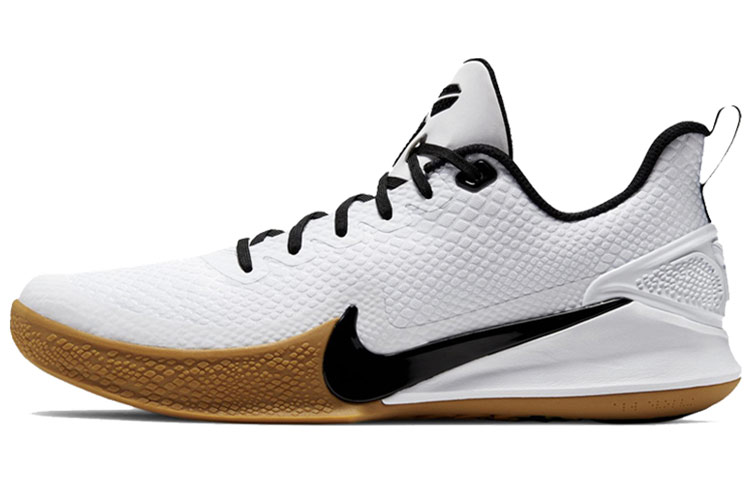 Nike Mamba Focus ep mesh sporty and versatile low top retro basketball shoes men's white and black brown