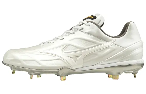 Mizuno Pro Qs Low Top Wear Resistant Baseball Shoes White Gray