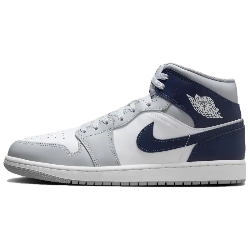 Jordan 1 Mid Wolf Grey Midnight Navy