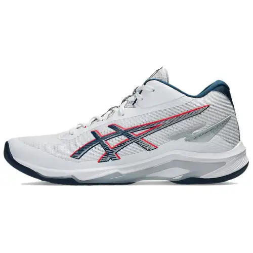 Asics NETBURNER BALLISTIC FF MT 4 Artificial Leather Support Training Shoes Men's White Blue