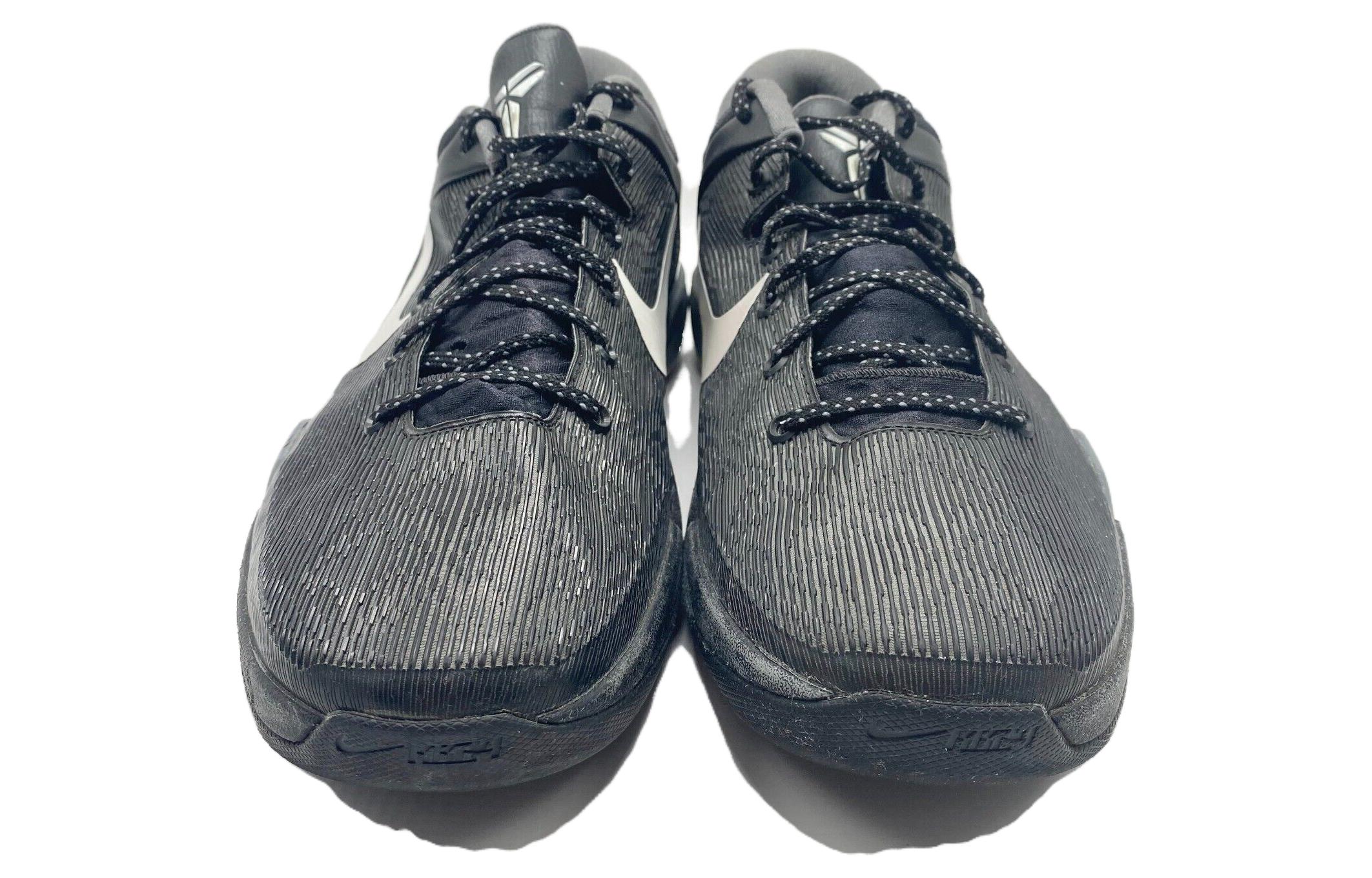 Мужские кроссовки Nike Zoom Kobe 7 Black White Wolf Grey (серые) — фото 3