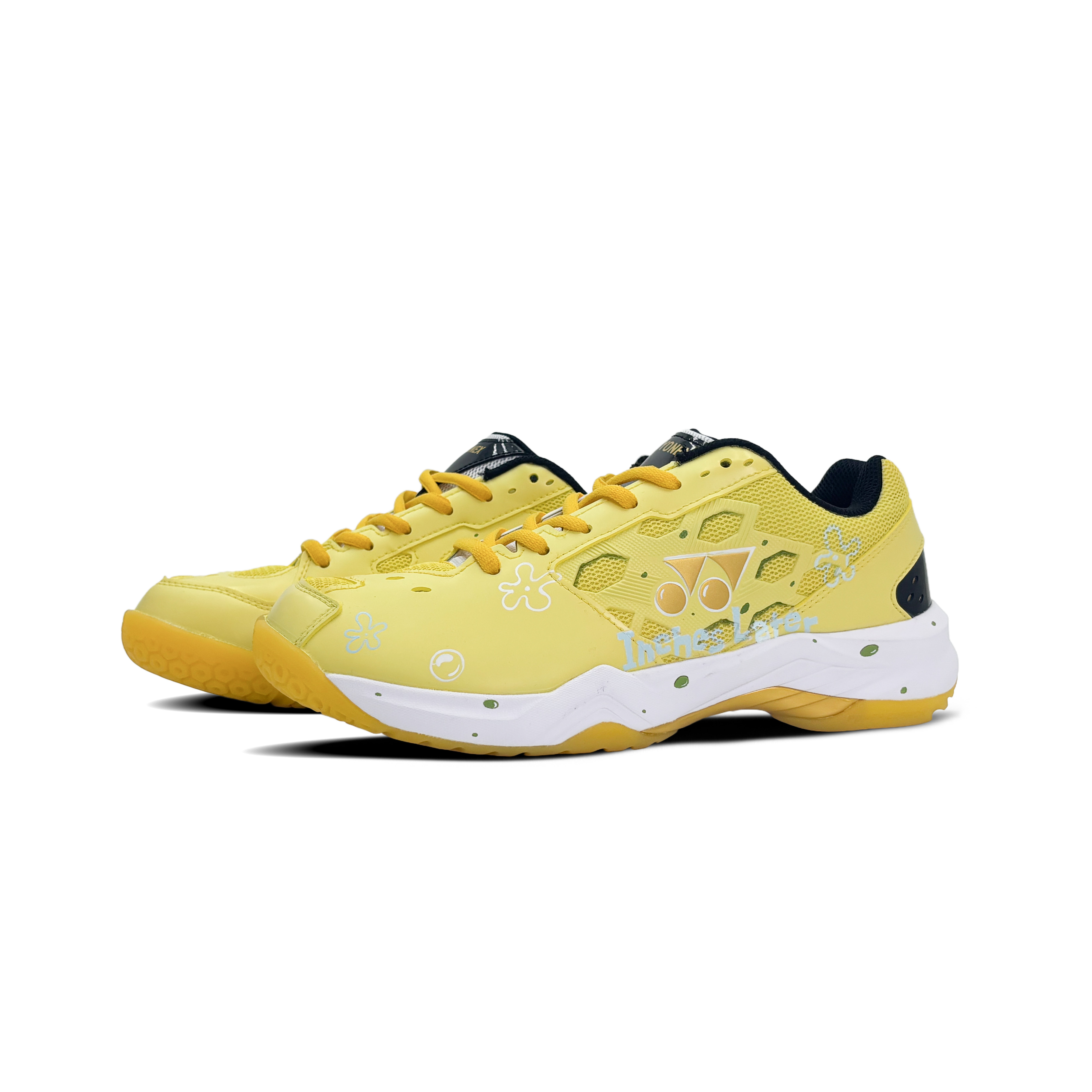 YONEX Power Cushion Wear resistant And Lightweight Low top Badminton Shoes Unisex Yellow White