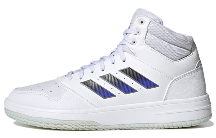 Adidas Gametalker Synthetic Leather, TPU Abrasion Resistant Mid top Vintage Basketball Shoes Men's White