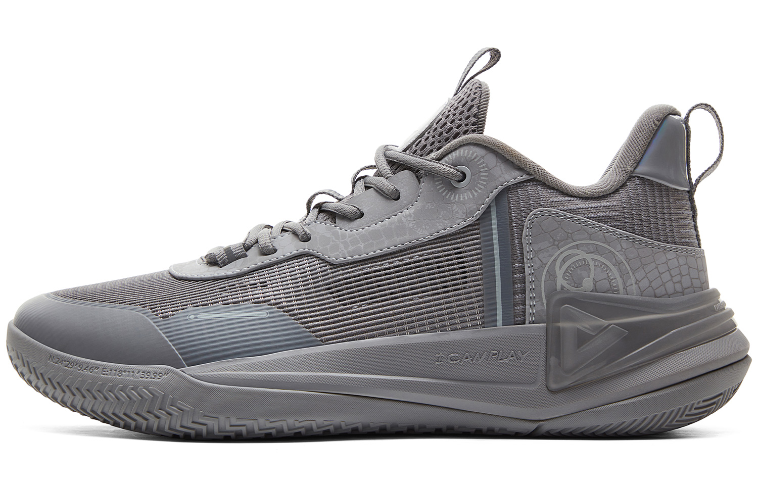 PEAK Rogue 2.0 Basketball Shoes Men’s Low Top Silver Gray