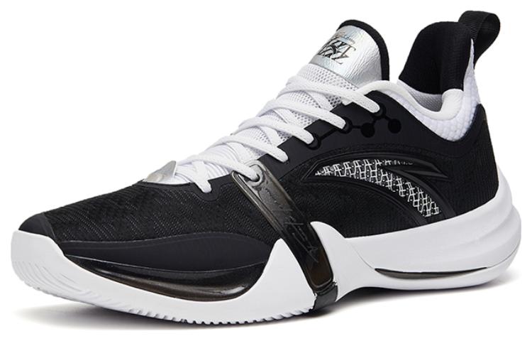 Anta Crazy 4 TEAM Cushioning Slip Resistant Abrasion Resistant Low top Basketball Shoes Men’s Black White