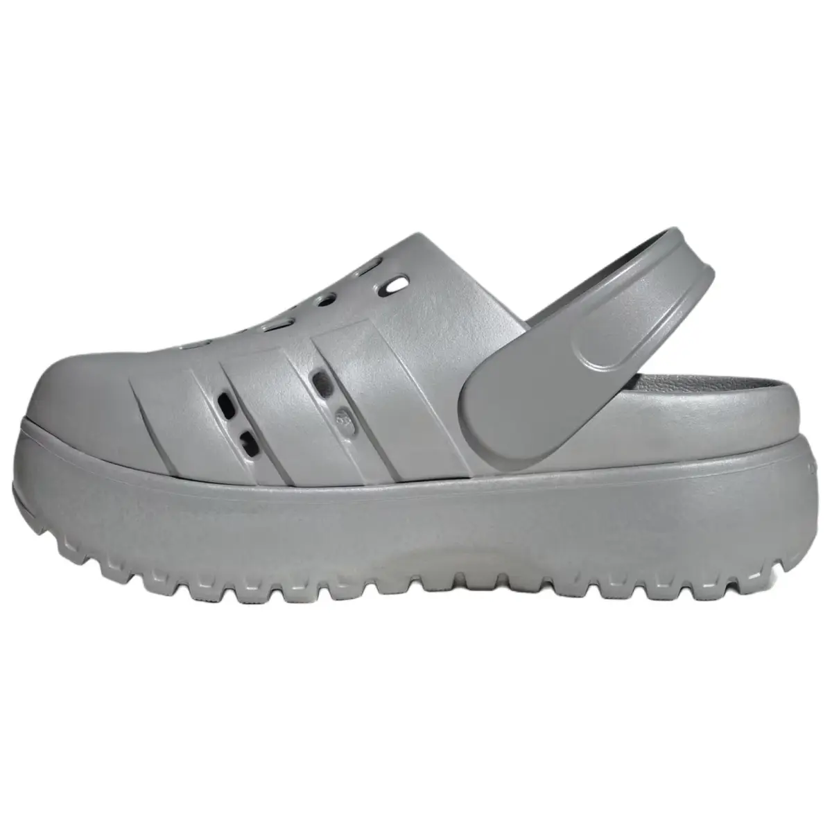 Adidas Adilette Platform Clogs Women's Silver