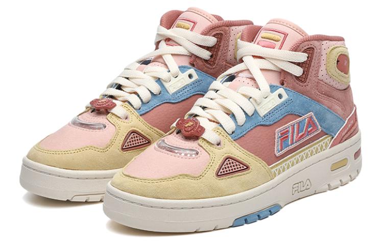 FILA FUSION HERITAGE BASKETBALL Comfortable High top Vintage Basketball Shoes Women’s Yellow Red