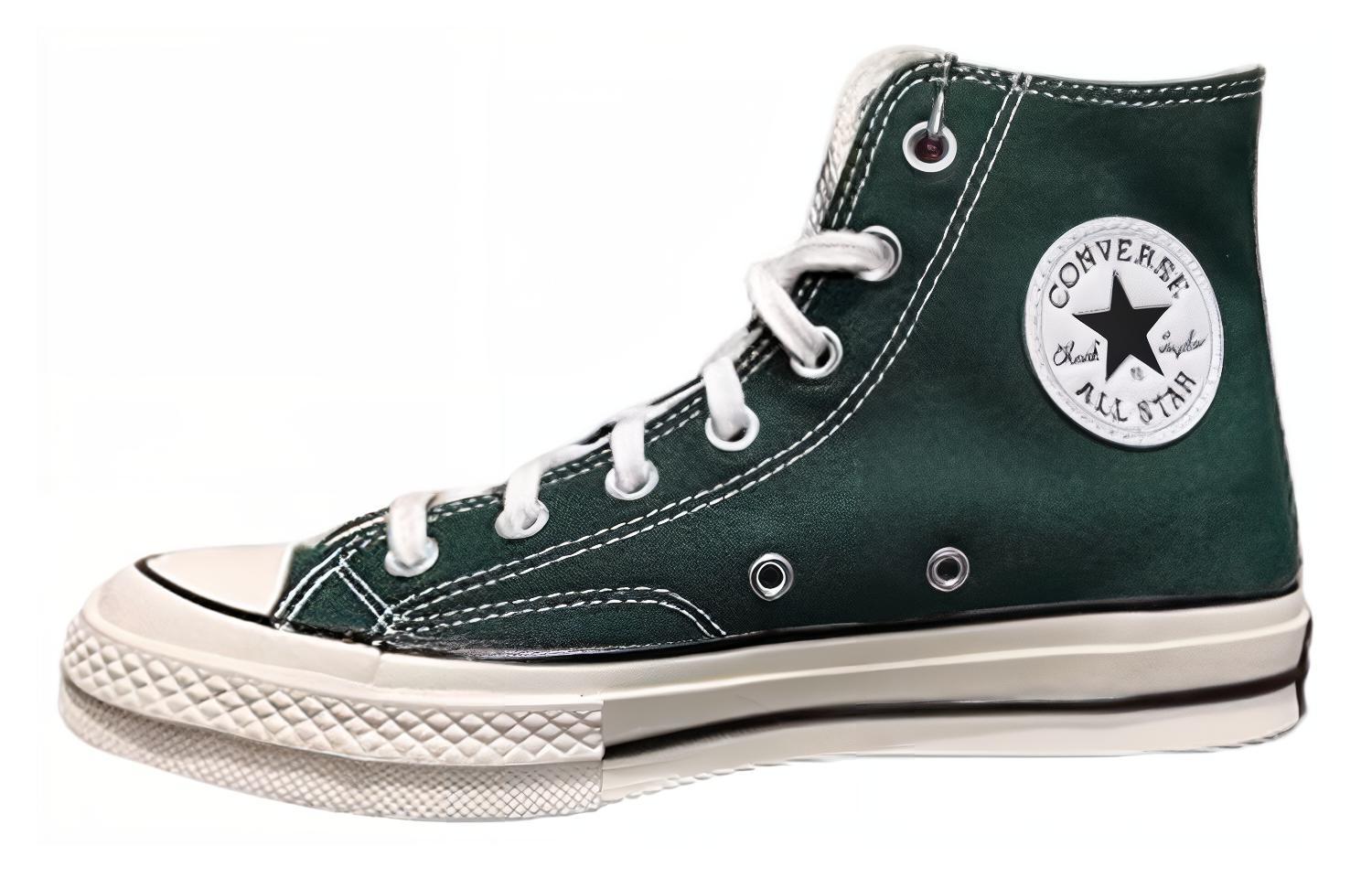 Converse 1970s Abrasion Resistant Breathable Coverage High top Canvas Shoes Unisex Green